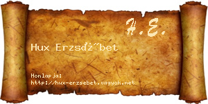 Hux Erzsébet névjegykártya